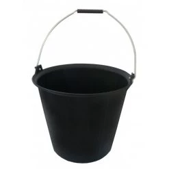 Seau PRO NOIR Renforcé à Ergots 13 Litres Anse Diam. 6.3 Mm SOFOP TALIAPLAST - 310107