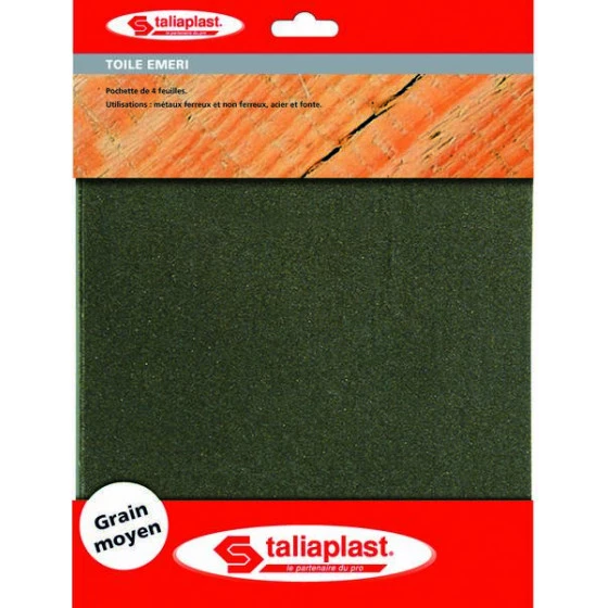 4 FEUILLES EMERI 180X280MM GRAIN 1 SOFOP TALIAPLAST - 402032 3 4 FEUILLES EMERI 180X280MM GRAIN 1 SOFOP TALIAPLAST - 402032