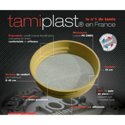 TAMIS PLASTIQUE ' TAMIPLAST' SOFOP TALIAPLAST POUR PROFESSIONNEL N°6- 370502
